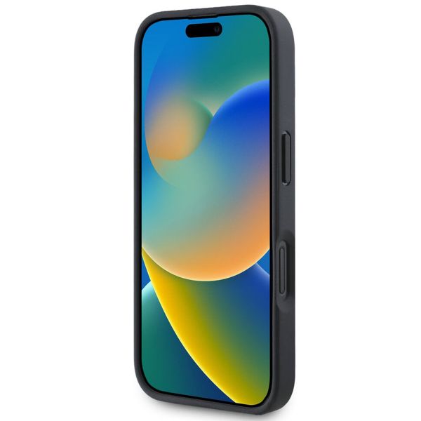 Guess 4G Metal Logo Backcover MagSafe Apple iPhone 16 - Zwart