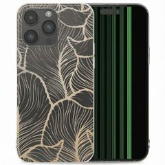 imoshion Design hoesje Apple iPhone 15 Pro Max - Golden Leaves Transparant