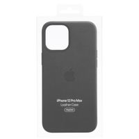 Apple Leather Backcover MagSafe Apple iPhone 12 Pro Max - Black