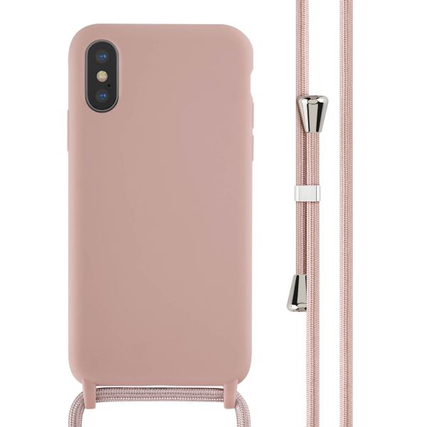 imoshion Siliconen hoesje met koord iPhone X / Xs - Sand Pink