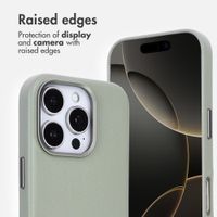 Accezz Leather Back Cover with MagSafe Apple iPhone 16 Pro - Light Grey