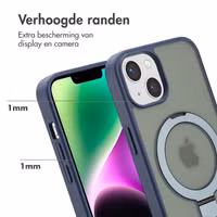 Accezz Ring Stand Backcover met MagSafe Apple iPhone 14 - Blauw