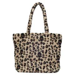 Selencia Zaya Tote Bag - Teddy Laptoptas 16 inch - Leopard