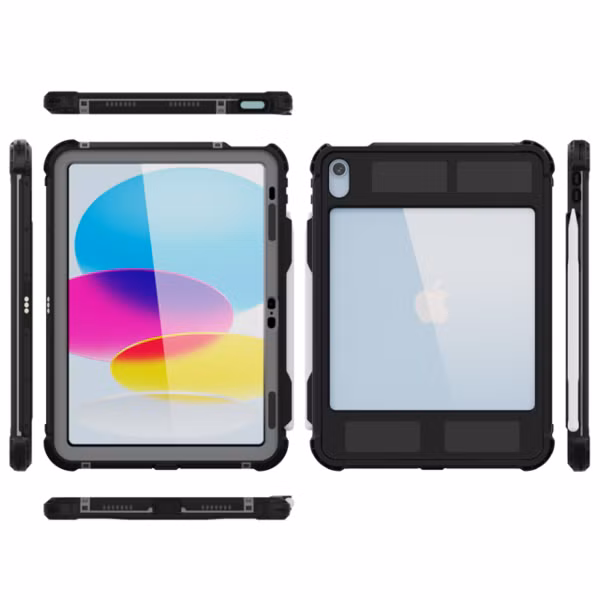 Redpepper Waterproof Backcase Apple iPad 11 (2025) 11 inch A16 / iPad 10 (2022) 10.9 inch - Zwart