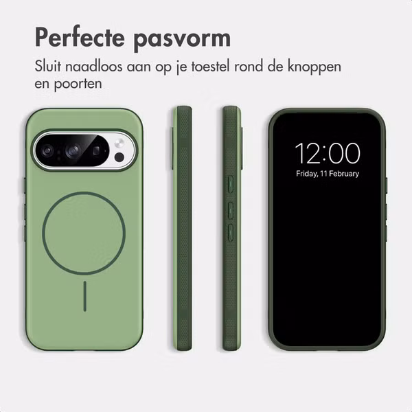 imoshion Color Backcover met Thin MagSafe Ring Google Pixel 11 / 11 Pro / 10 / 10 Pro - Donkergroen