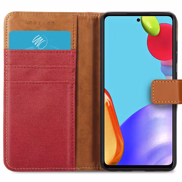 imoshion Luxe Canvas Bookcase Samsung Galaxy A52(s) (5G/4G) - Rood