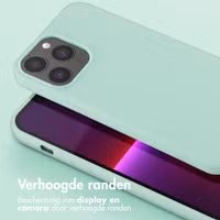 Selencia Siliconen hoesje met afneembaar koord Apple iPhone 13 Pro Max - Turquoise