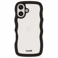 Holdit Wavy Case Apple iPhone 16 Plus - Black / Transparent