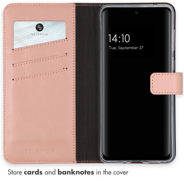 Selencia Echt Lederen Bookcase Samsung Galaxy A33 - Dusty Pink