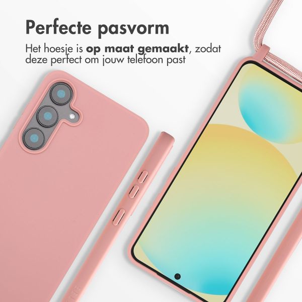 imoshion Siliconen hoesje met koord Samsung Galaxy S25 FE - Sand Pink
