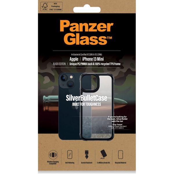 PanzerGlass SilverBullet ClearCase iPhone 13 Mini - Zwart