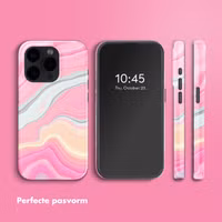 Selencia Vivid Tough Backcover met MagSafe Apple iPhone 15 Pro - Pastel Lipstick Marble
