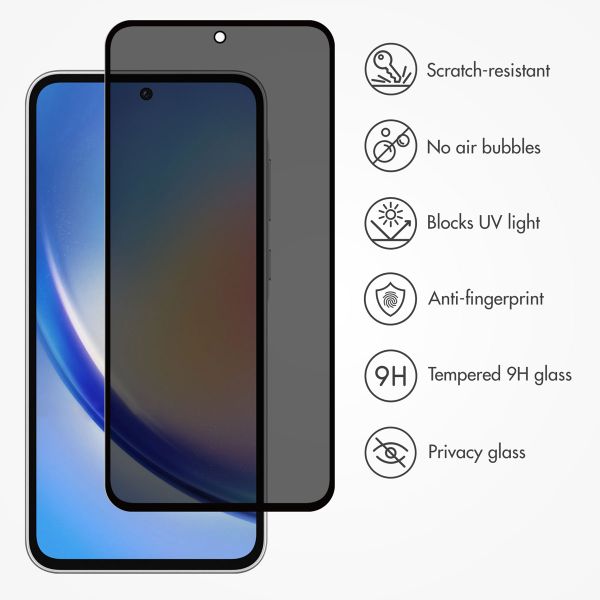 Accezz Tempered Glass Privacy Screen protector Samsung Galaxy A55 (5G) / A35
