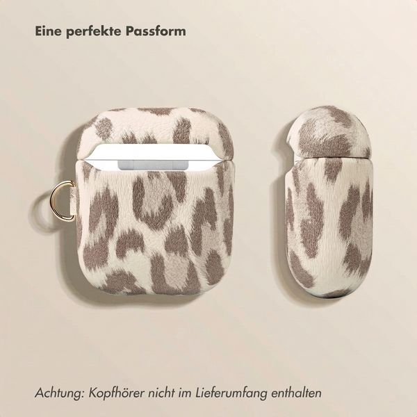 Selencia Sabi Case met panterprint  Apple Airpods 1 / 2 - Soft Ivory