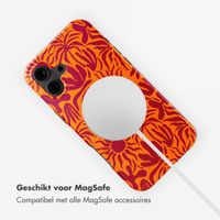 Selencia Vivid Backcover met MagSafe Apple iPhone 16 - Tropical Vibes Apricot