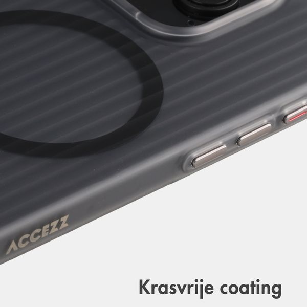 Accezz Lite Backcover met MagSafe | Fluted | Apple iPhone 15 Pro - Grijs