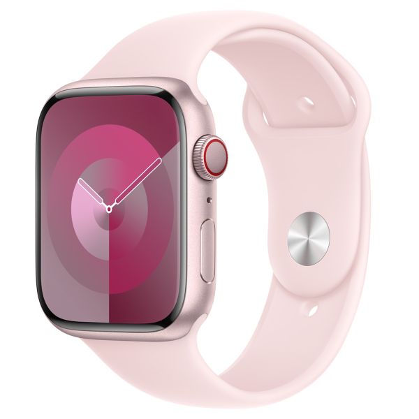 Apple Sport Band Apple Watch Series 1 t/m 10 / SE / Ultra (2) (44/45/46/49 mm) - Maat S/M - Light Pink