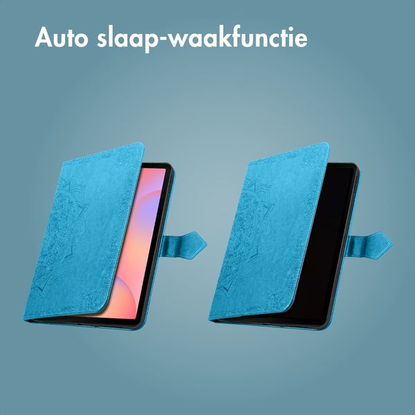 imoshion Mandala Bookcase Samsung Galaxy Tab S9 11.0 inch / S10 Lite / S10 FE / S9 FE 10.9 inch - Turquoise