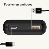 imoshion Compact Powerbank 10.000 mAh - Kleine powerbank - Quick Charge en Power Delivery - Zwart