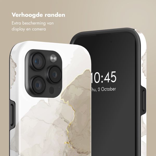 Selencia Vivid Backcover met MagSafe Apple iPhone 15 Pro - Marble Light Brown