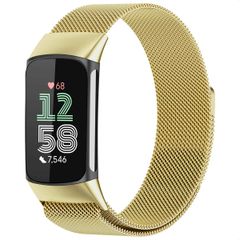 imoshion Milanees magnetisch bandje Fitbit Charge 5 - Maat M - Goud