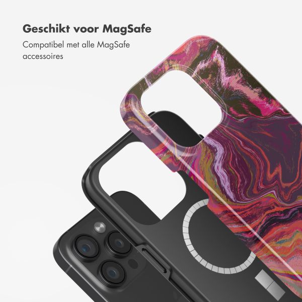 Selencia Vivid Backcover met MagSafe Apple iPhone 15 Pro - Marble Purple