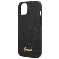 Guess Glitter Flakes Backcover Apple iPhone 14 - Zwart