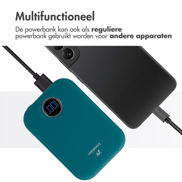 imoshion MagSafe Powerbank 10.000 mAh - Draadloze powerbank - Quick Charge en Power Delivery - Petrol Green