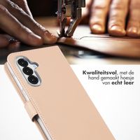 Selencia Echt Leren Bookcase Samsung Galaxy A36 / A56 - Roze