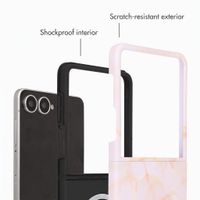 Selencia Vivid Back Cover with MagSafe Samsung Galaxy Z Flip 8 - Golden Beige Marble