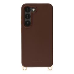 Selencia Rivièra MagSafe Backcover met afneembare haakjes Samsung Galaxy S23 - Choco Brown