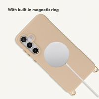 Selencia Rivièra MagSafe Case with detachable hooks Samsung Galaxy A55 (5G) / A35 - Milky Latte
