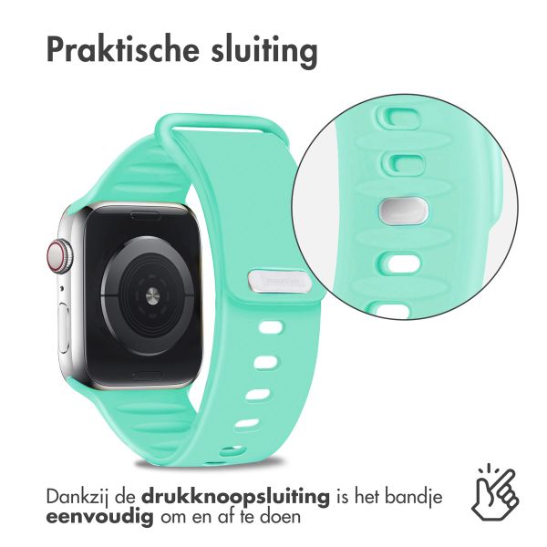 imoshion Siliconen bandje Apple Watch Series 1-9 / SE - 38/40/41 mm / Series 10 - 42 mm - Turquoise