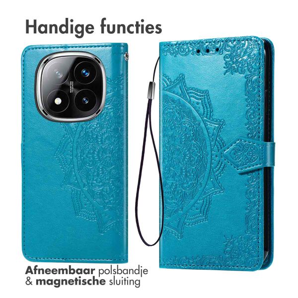 imoshion Mandala Bookcase Xiaomi Redmi Note 14 Pro (4G) - Turquoise