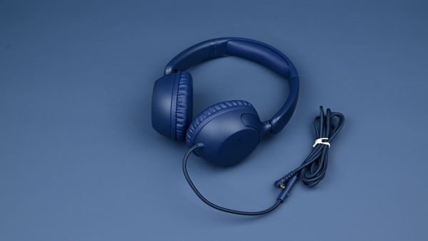 imoshion Kinderkoptelefoon met Draad - AUX kabel - Decibelbegrenzer - Denim Blue