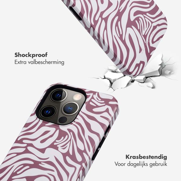 Selencia Vivid Tough Backcover iPhone 13 Pro - Trippy Swirl Dark Rose