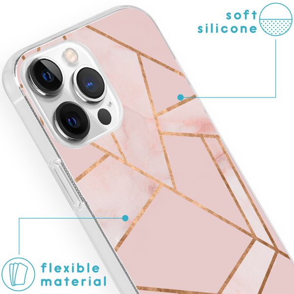 imoshion Design hoesje Apple iPhone 13 Pro Max - Grafisch Koper / Roze
