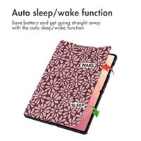 imoshion Design Trifold Bookcase Samsung Galaxy Tab S11 Ultra - Bloom Love Blush