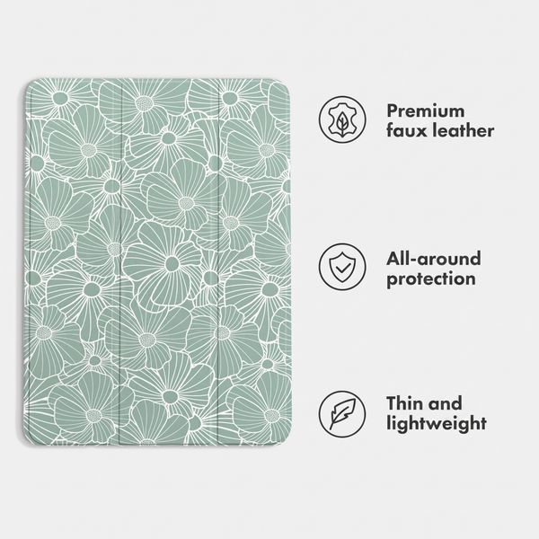 imoshion Design Trifold Case Apple iPad Air 11 inch (2026) M4 / (2025) M3 / (2024) M2 / Air 5 (2022) / Air 4 (2020) - Botanica