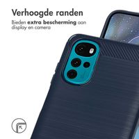 imoshion Brushed Backcover Motorola Moto G22 - Donkerblauw