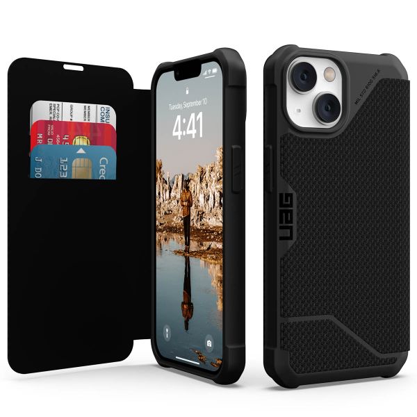 UAG Metropolis Bookcase iPhone 14 - Kevlar Black