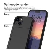 imoshion Backcover met pasjeshouder iPhone 15 - Zwart