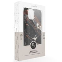 Selencia Aurora Fashion Backcover iPhone 15 Pro - Duurzaam hoesje - 100% gerecycled - Zwart Marmer