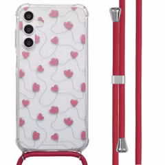 imoshion Design hoesje met koord Samsung Galaxy A15 (5G) - Dusty Rose Connected Hearts