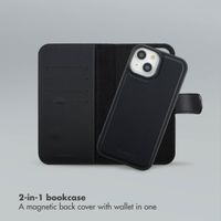 Selencia Olyn Detachable Bookcase with MagSafe Apple iPhone 15 - Black