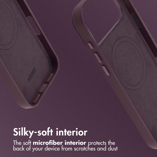 Accezz Leather Back Cover with MagSafe Apple iPhone 17 Pro Max - Heath Purple