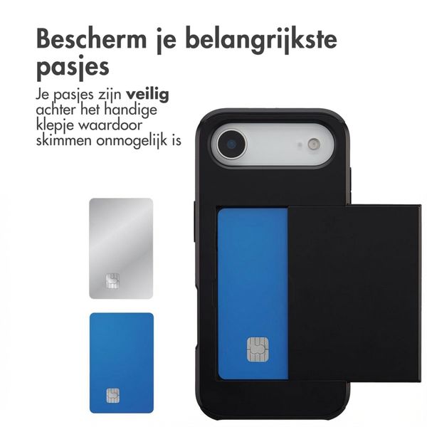 imoshion Backcover met pasjeshouder Apple iPhone Air - Zwart