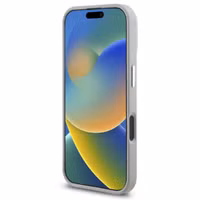 Guess Grained Triangle Case MagSafe Apple iPhone 16 - Beige