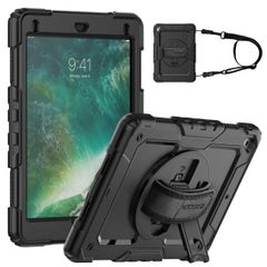 Accezz Rugged Backcover met schouderstrap iPad (2017 / 2018) - Zwart