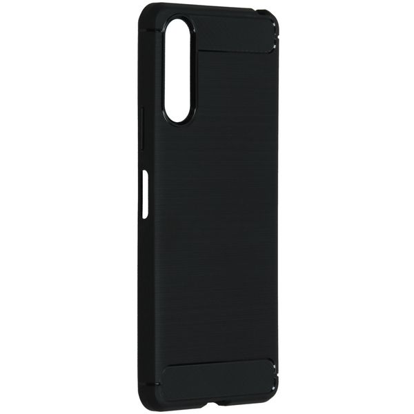 Brushed Backcover Sony Xperia 10 II - Zwart